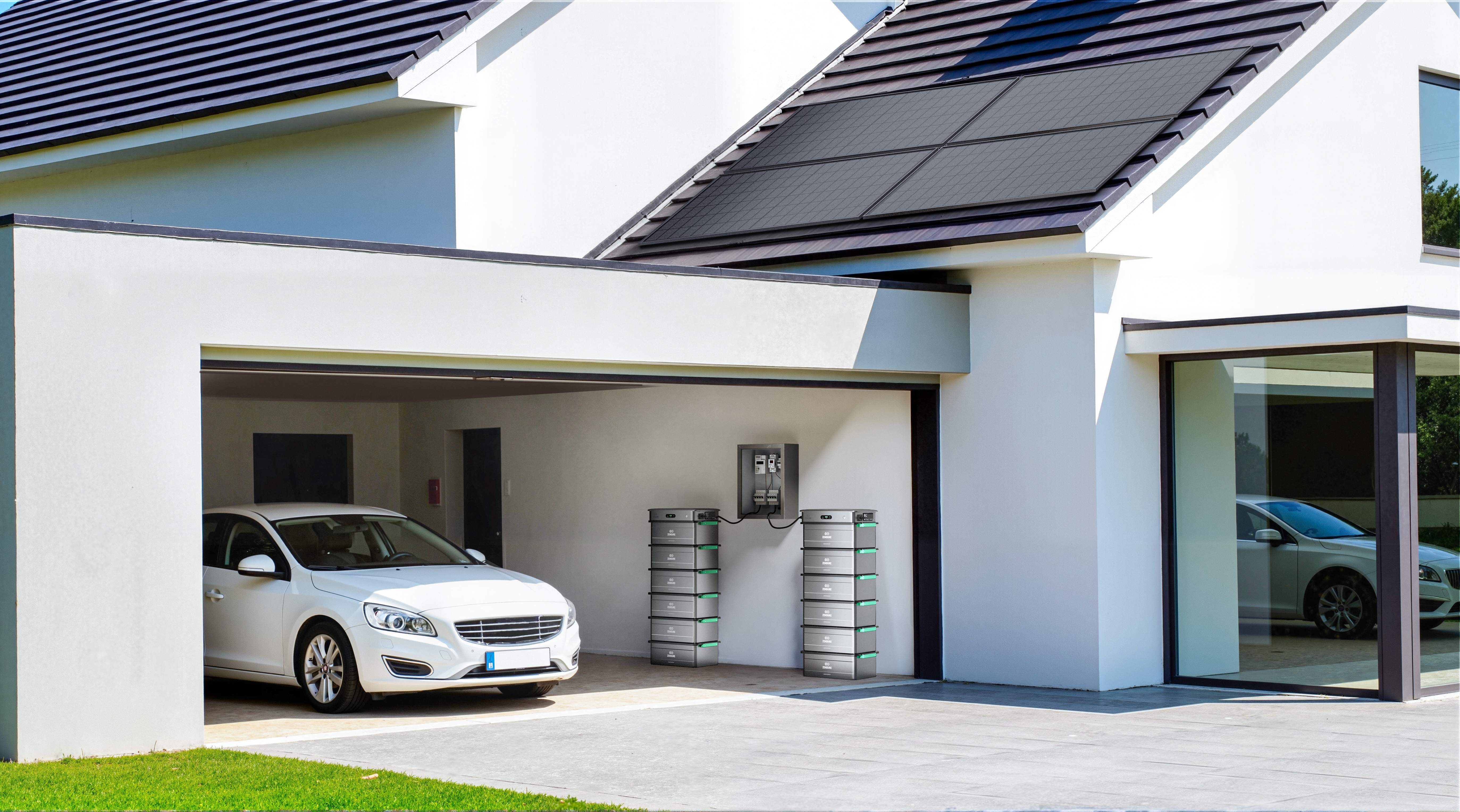 Configuration modulaire Zendure SolarFlow 2400 AC avec batteries AB3000X